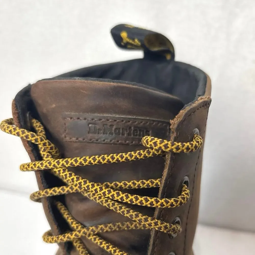 Dr. Martens AW004 AirWair Combs Combat Brown Leather Boots Men's Shoes Size US10